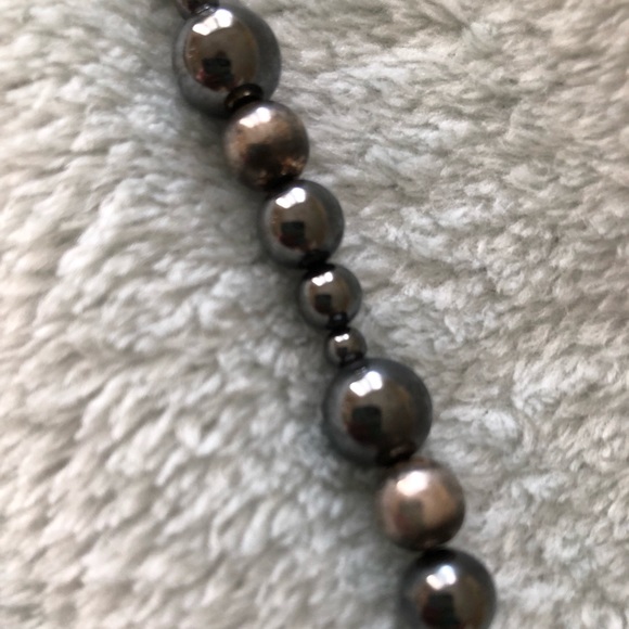 Black & Grey Beaded Necklace - Picture 4 of 4